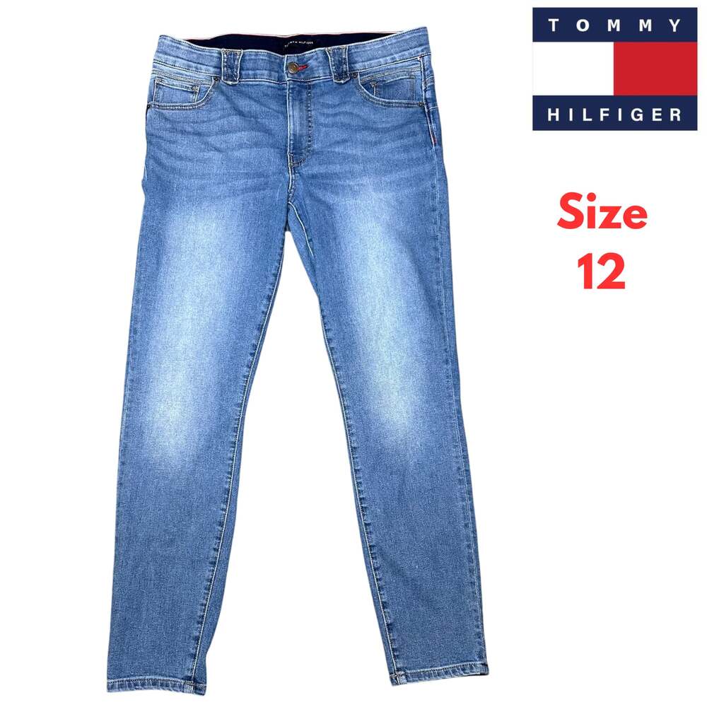 Tommy Hilfiger Womens Jeans Sz 12 Large Stretch Denim Designer #214
